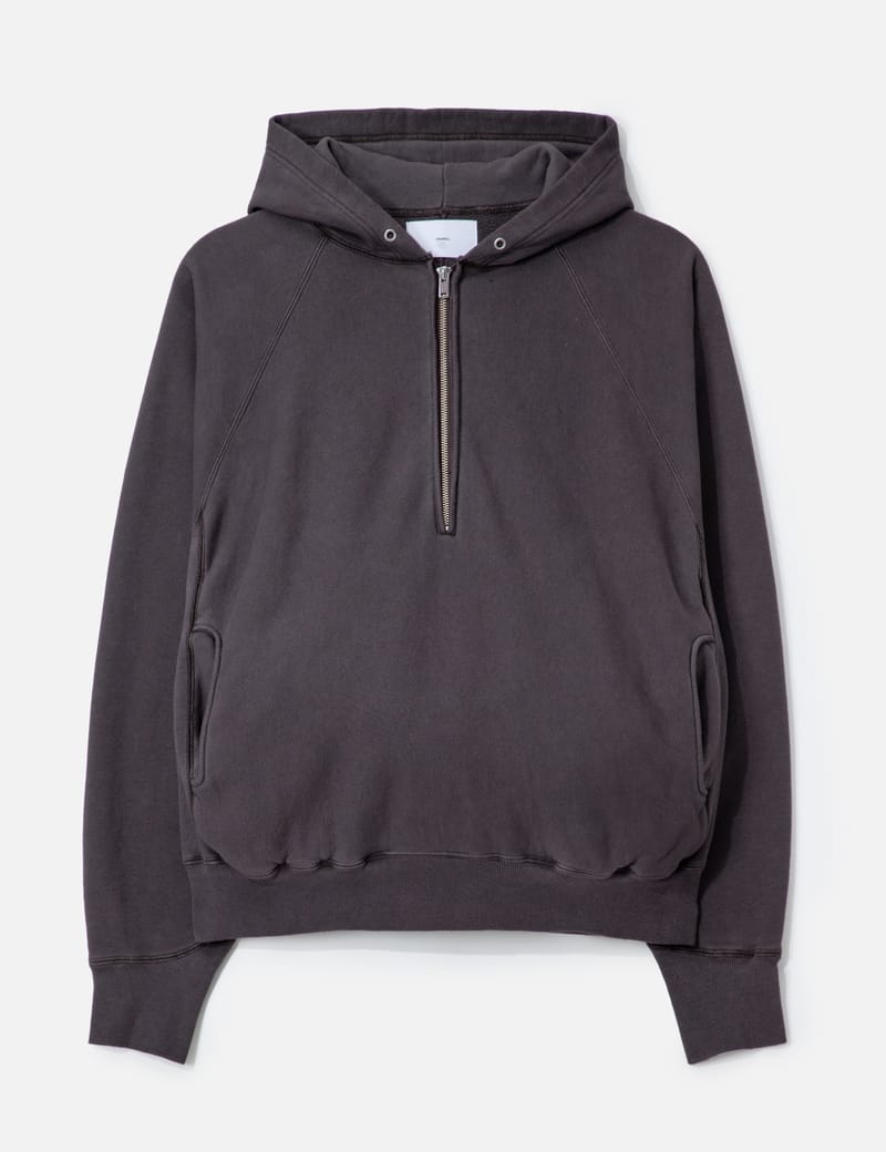 SUGARHILL Half Zip Hoodie - 日本製のパープル綿ハーフジップフーディ
