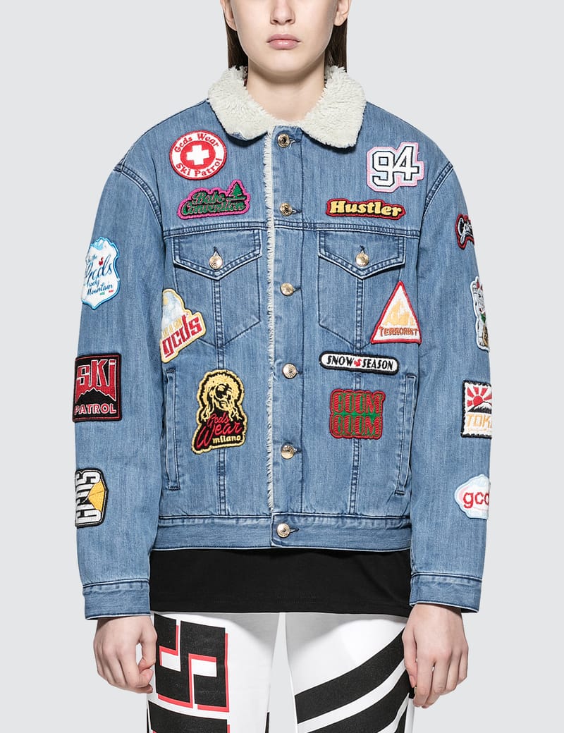 GCDS - Patch Denim Jacket | HBX - Globally Curated Fashion and