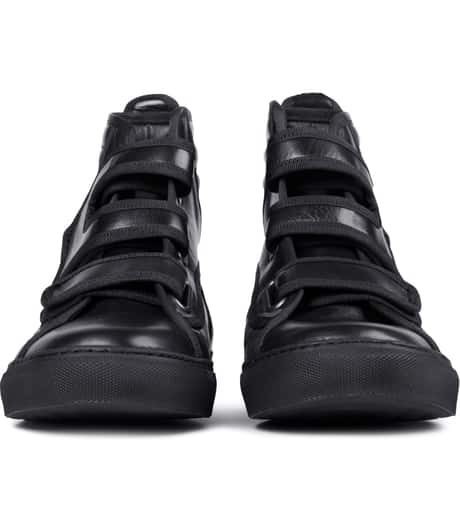 Raf Simons - Black High Velcro Sneaker | HBX