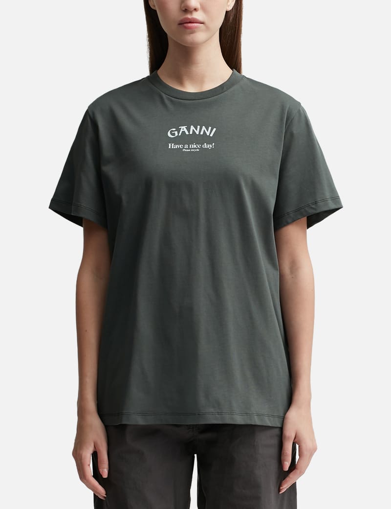 Ganni - Relaxed Ganni T-shirt | HBX - Globally Curated Fashion and