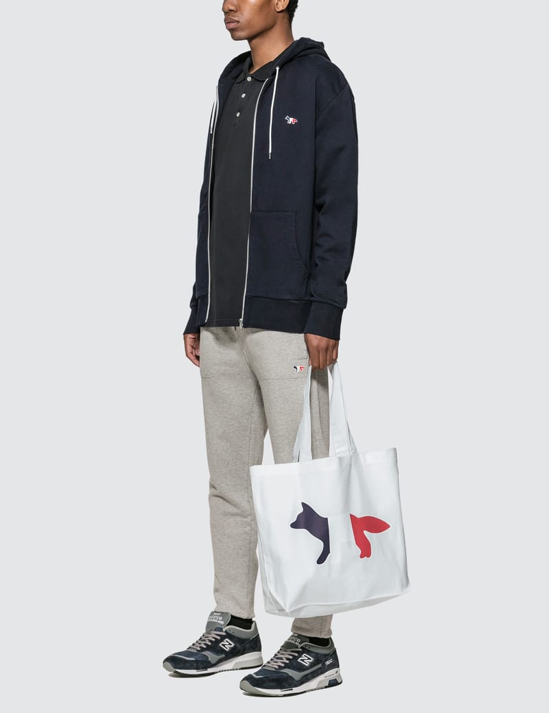 Maison Kitsuné - Double Fox Head Patch Polo | HBX - Globally