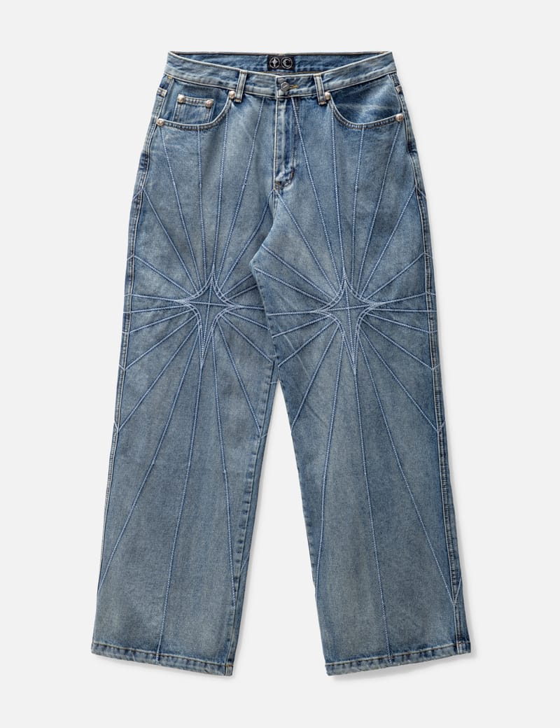 THUG CLUB - Chain Stitch Denim Pants | HBX - HYPEBEAST 為您搜羅