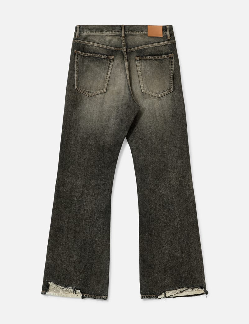 KHOKI Fated Memory Denim Pants - Black straight-leg denim with