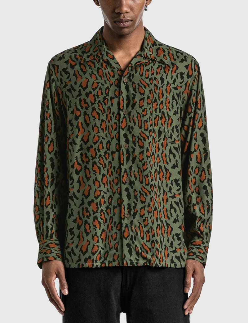 割引購入 - WACKO MARIA LEOPARD OPEN COLLAR SHIRT - 送料無料産直