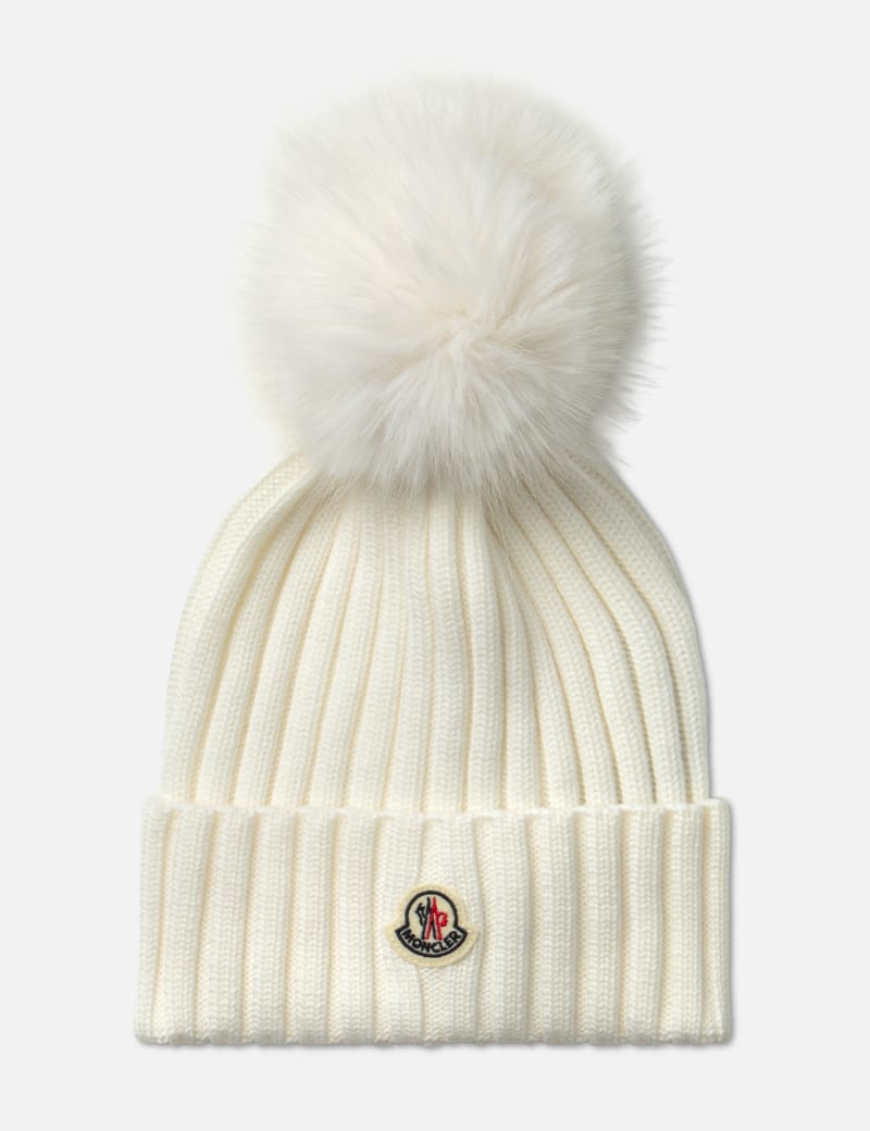 Moncler Wool Beanie with Pom Pom - 極細メリノウール製、暖かく上品