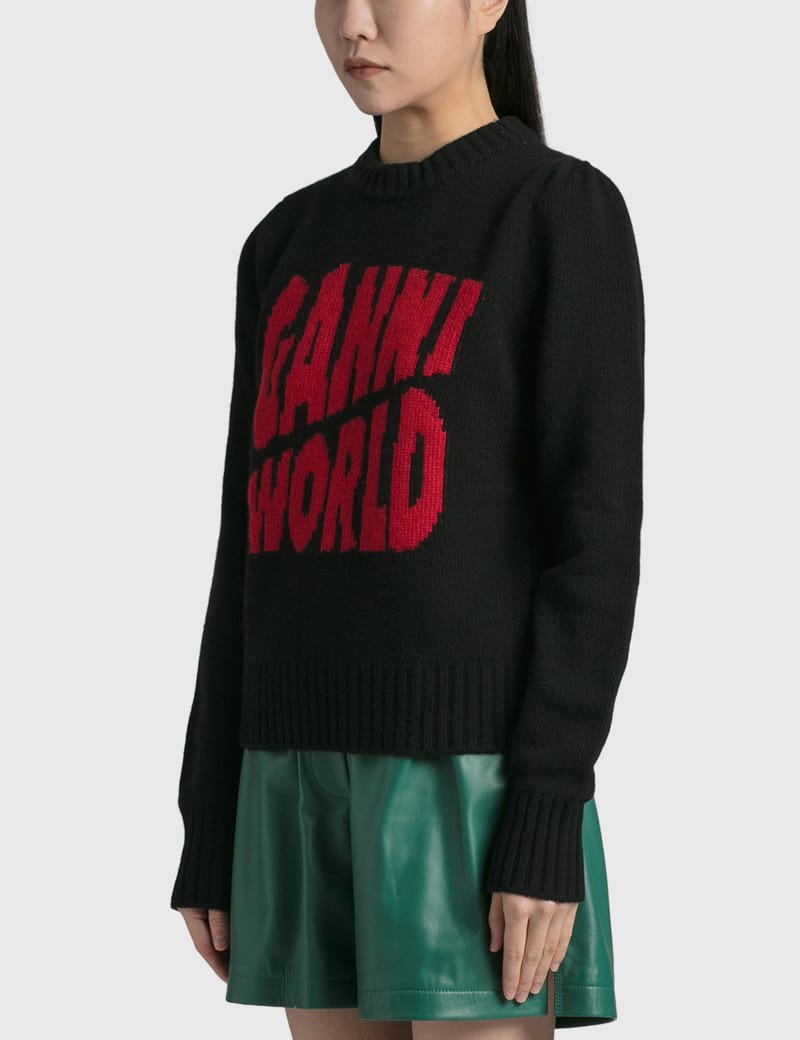 Ganni - Ganni World Puff Shoulder Sweater | HBX - Globally Curated