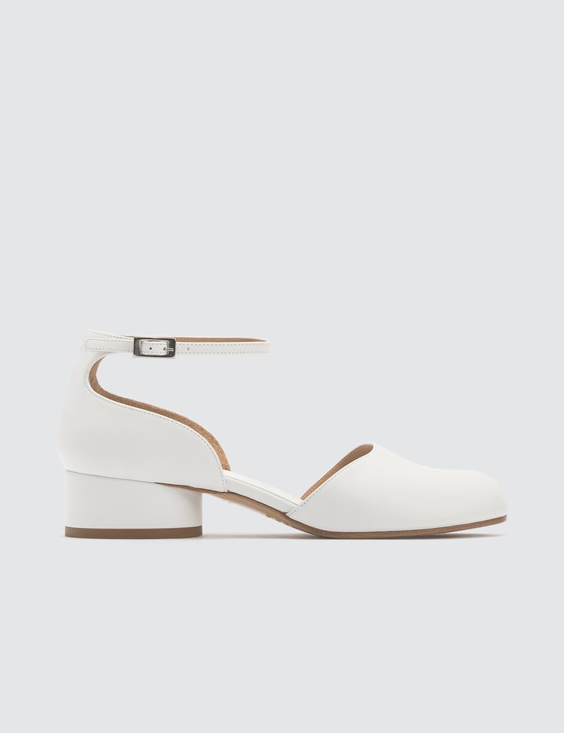 Maison Margiela - Tabi Leather Ankle Strap Ballerina | HBX