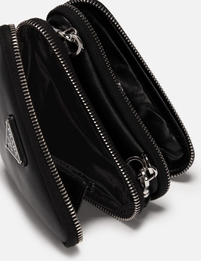 ★送料・関税込★PRADA★サフィアーノ ミニポーチバッグ★BLACK Prada - サフィアーノ レザー ミニポーチ | HBX - ハイプ