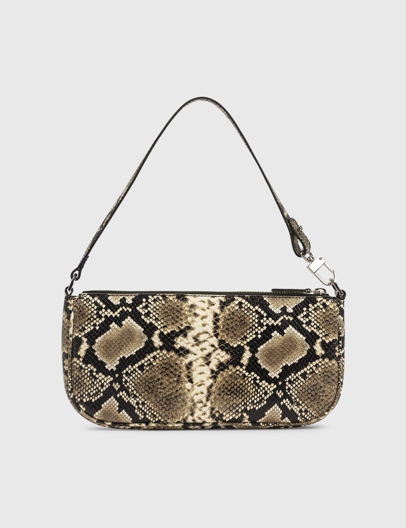 BY FAR Rachel Snake Print Leather Bag HBX