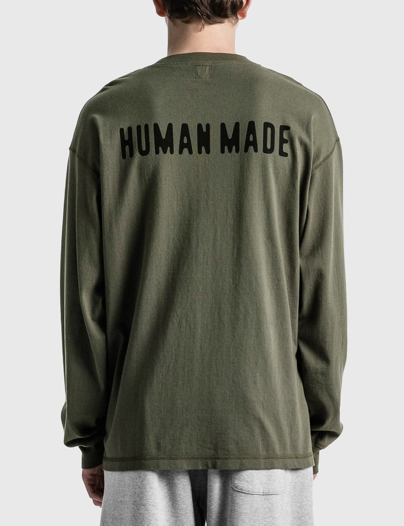 Human Made - Henley Neck Long Sleeve T-shirt | HBX - Globally