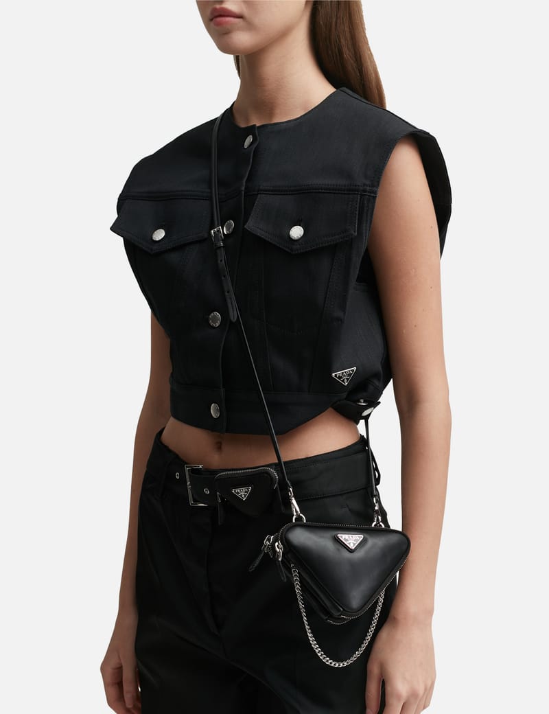 ☆人気☆【PRADA】☆サフィアーノ ミニポーチバッグ☆BLACK Prada - サフィアーノ レザー ミニポーチ | HBX - ハイプ