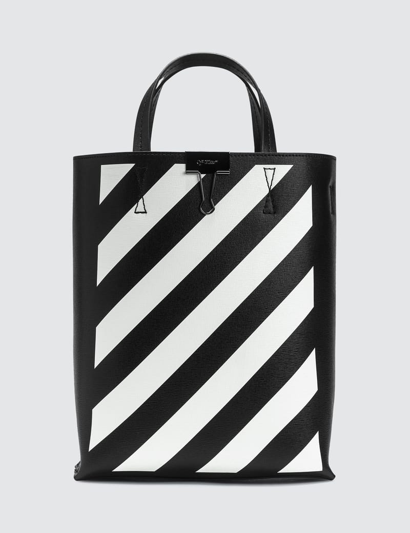 Off-White（オフホワイト）Diag Tote ディアグ トート Off-White Small cut-out Diag Tote Bag | Black | FARFETCH