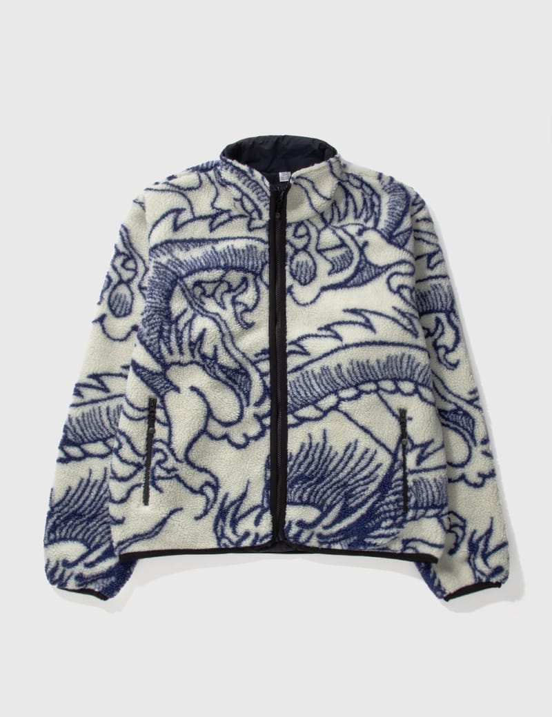 超目玉】 希少Stussy Dragon Sherpa JacketLime ブルゾン - cake