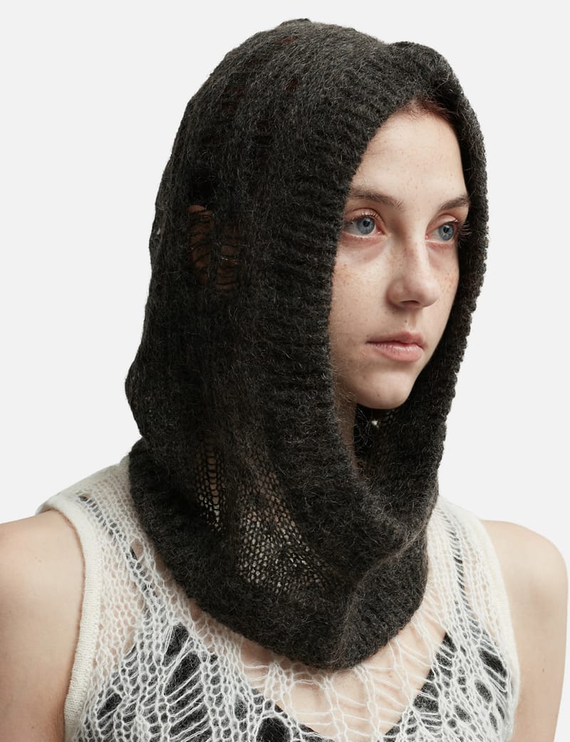 Rick Owens - SPIDER KNIT HOOD | HBX