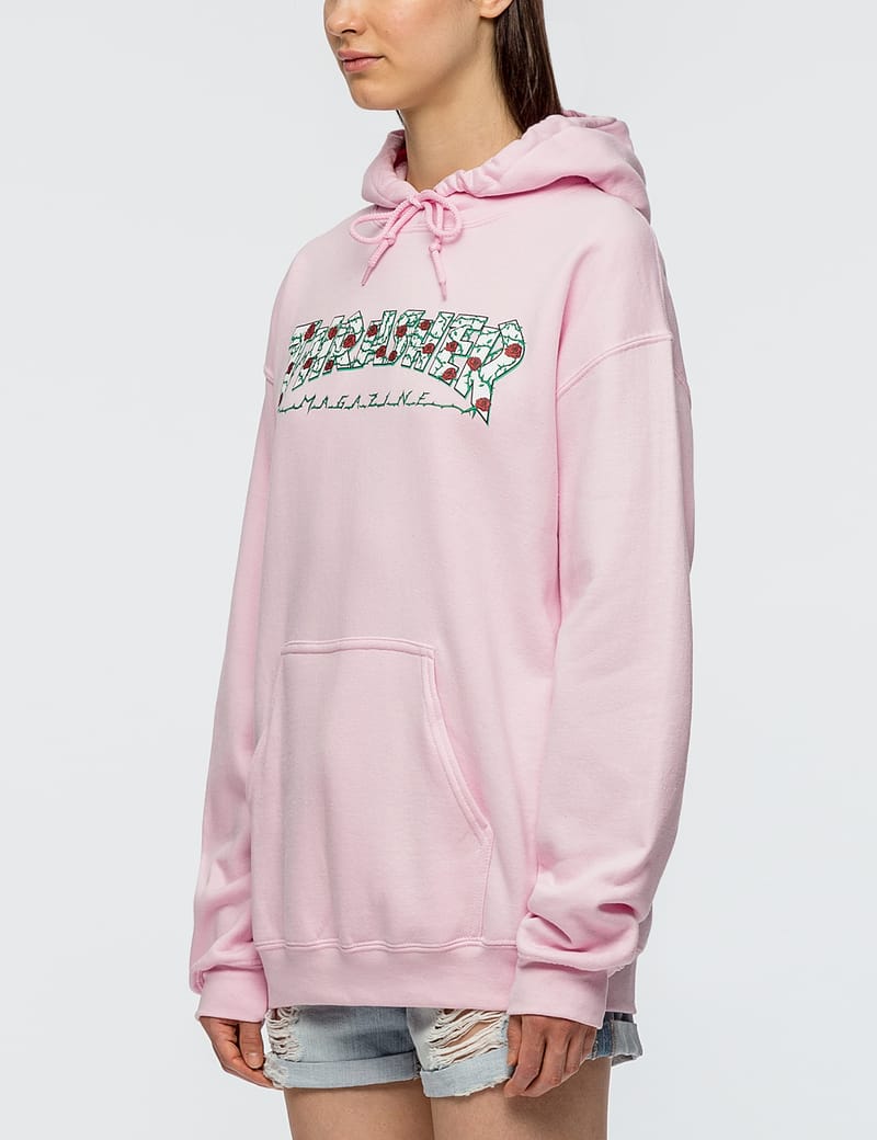 Thrasher top roses hoodie