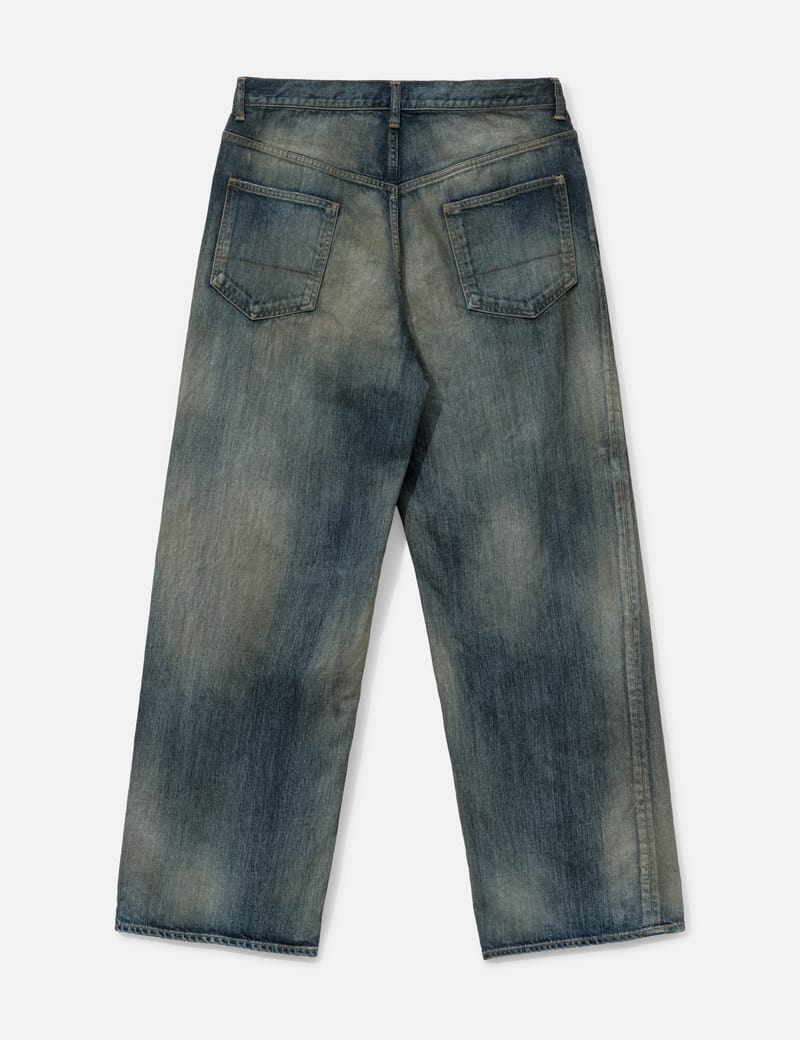 ANCELLM Aging Middle Straight 5P Denim Pants - Slim mid-rise