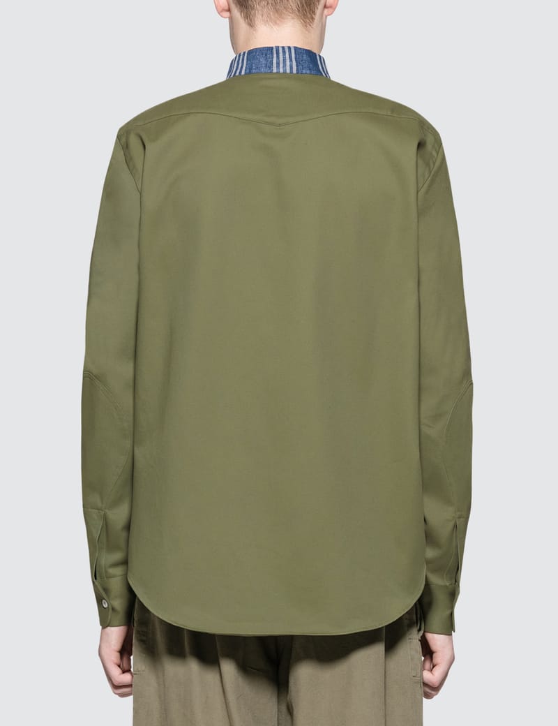 Loewe - Patchwork Wing Collar Shirt | HBX - Globally Curated ...