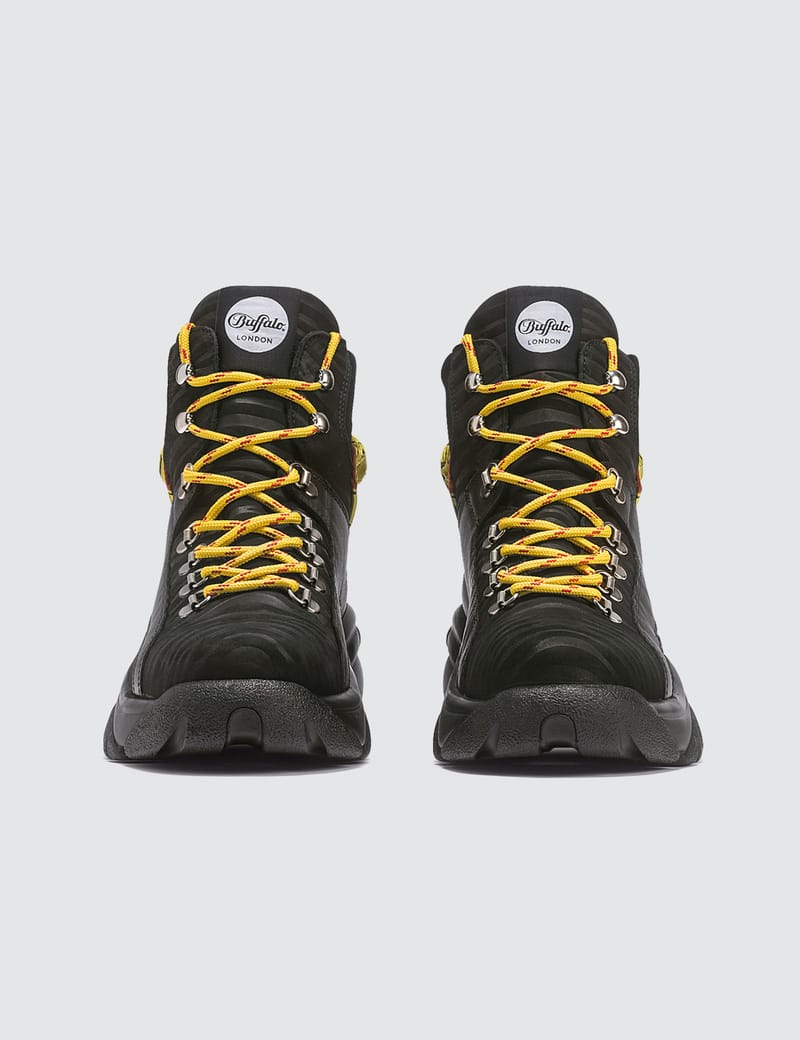 Buffalo London - Leather Ankle Platform Hiking Boots | HBX
