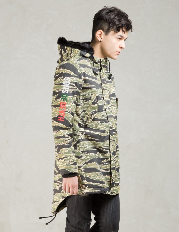 Black Scale Camo Torpedo Fishtail Jacket HBX Globally Curated