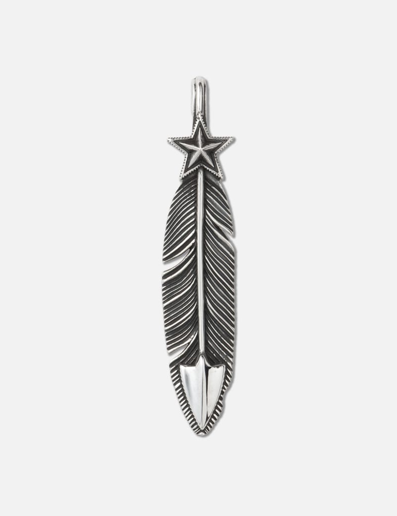 Cody Sanderson CS Navajo Sheriff Star Arrow Feather - sterling