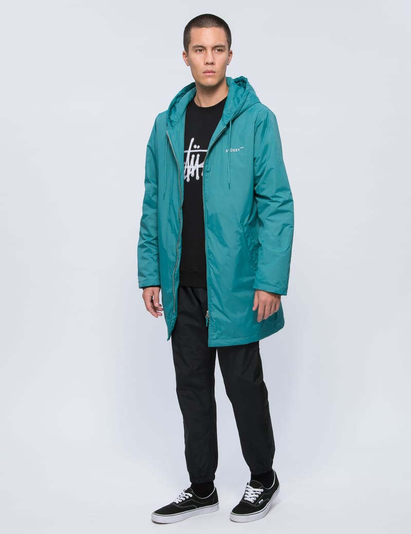 Stüssy - Insulated Long Hooded Coach Jacket | HBX - Globally