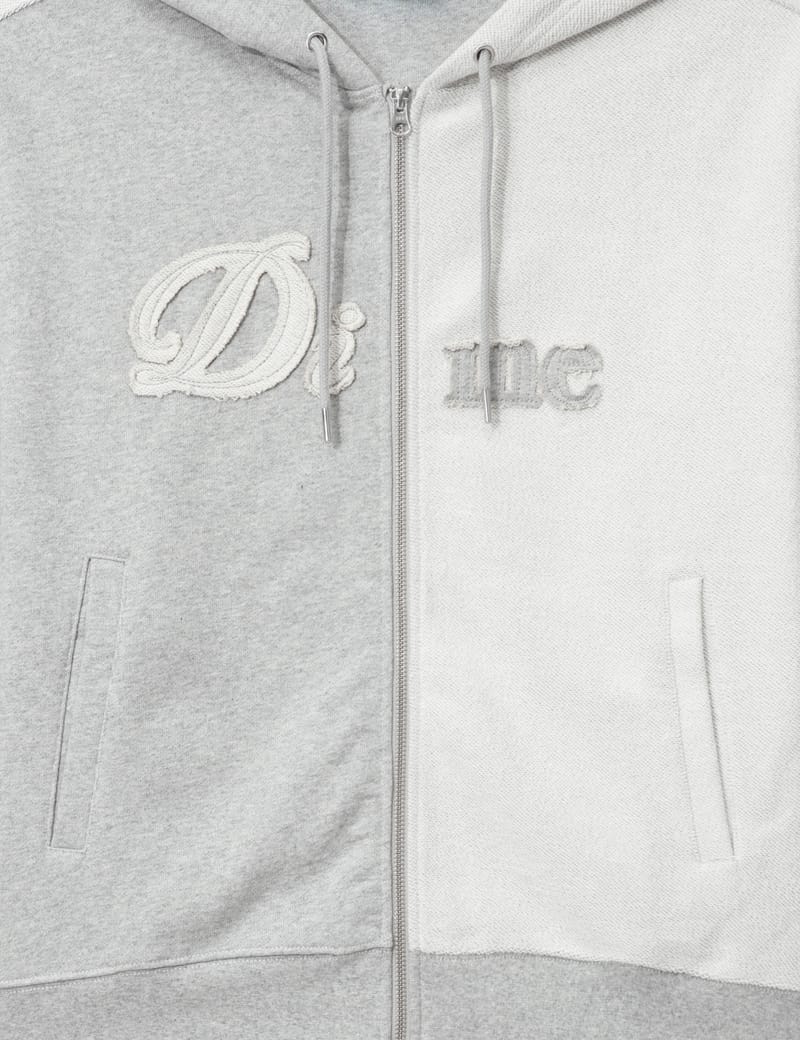 Dime Reverse French Terry Zip Hoodie - Half-reverse terry, two-way