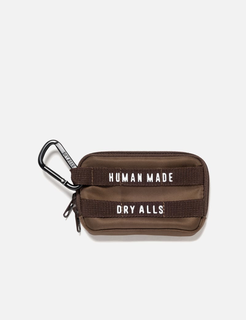 Human Made Leather Coin Case - ゴールドの牛革コインケース、上部