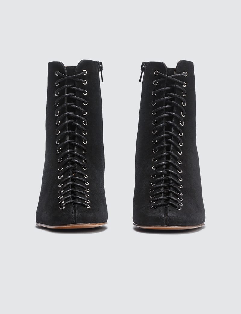 BY FAR Becca Black Suede Boots HBX Globally Curated Fashion