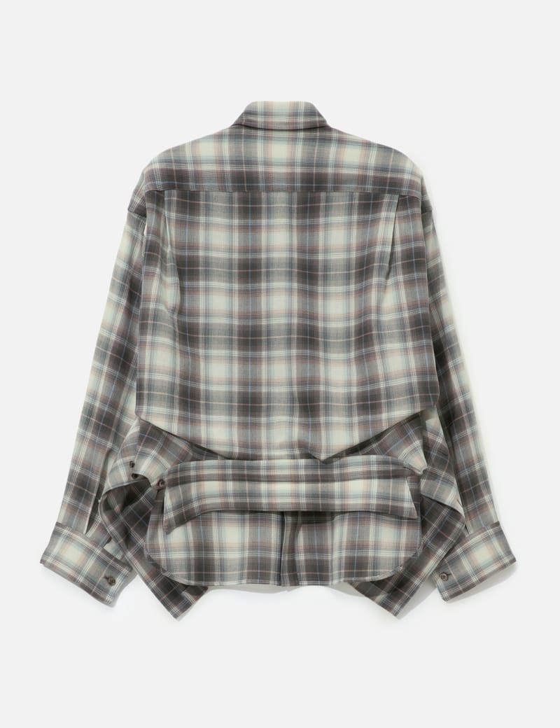 Beautiful People Double-End Fresco Flannel Check Shirt - ライト