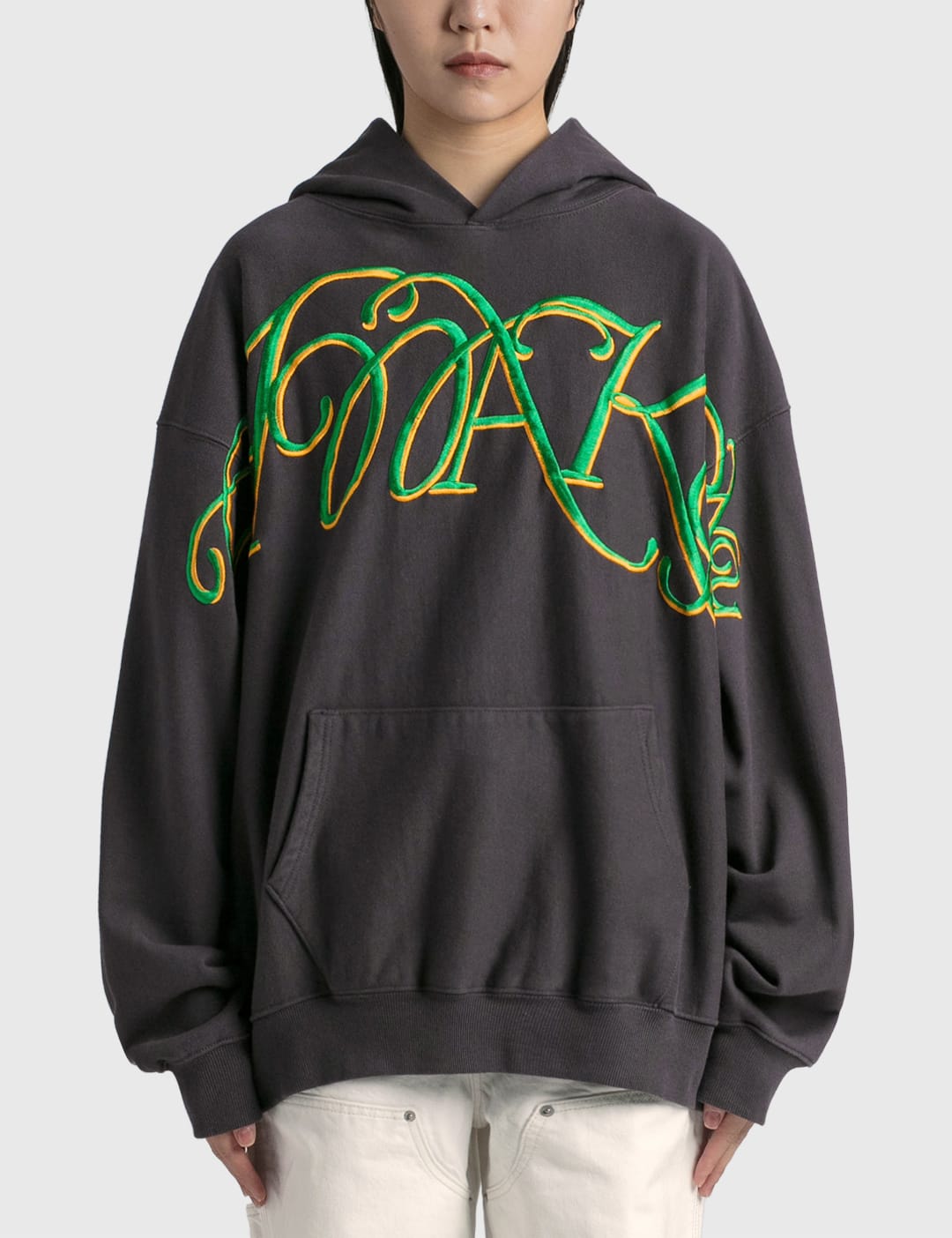 Awake NY - SCRIPT EMBROIDERED HOODIE | HBX - Globally Curated