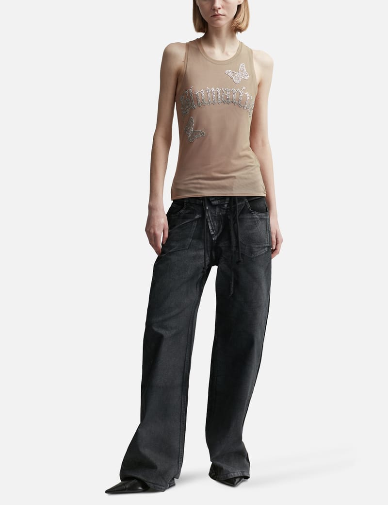 Blumarine - BUTTERFLY MESH TANK TOP | HBX - Globally Curated