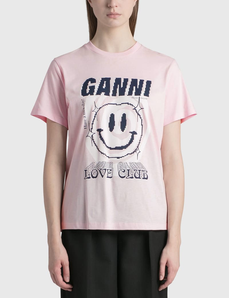 Ganni LOVECLUB Tシャツ(Sサイズ)ホワイト Ganni - ラブ クラブ Tシャツ | HBX