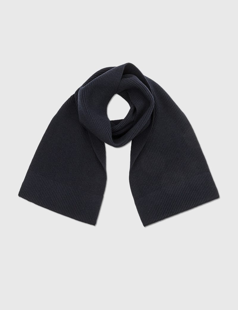 【送料&関税込】Maison Margiela Knitted Scarf - Unisex MM6 Maison Margiela Logo Intarsia-knit Distressed Scarf