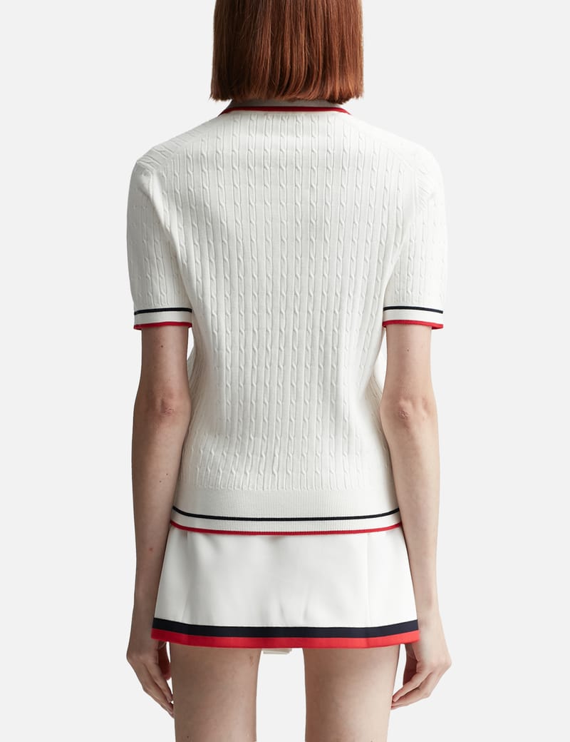 Sporty & Rich - Serif Logo Mini Cable Polo | HBX - Globally