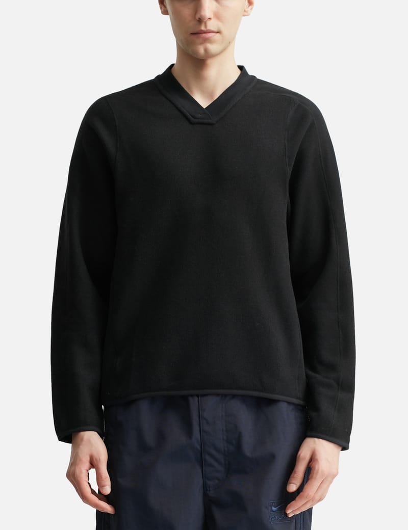 Nike Nike x Stüssy Pullover Thermal - Black V-neck pullover with