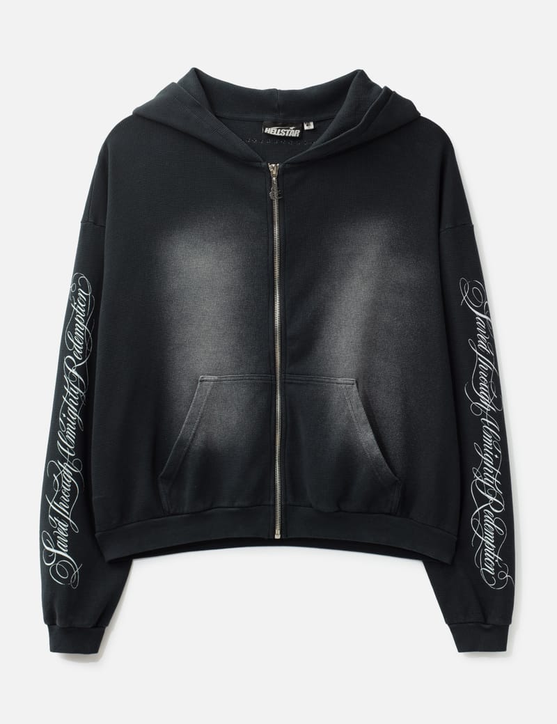 HELLSTAR Thermal Zip-Up - Waffle-knit zip hoodie with relaxed fit
