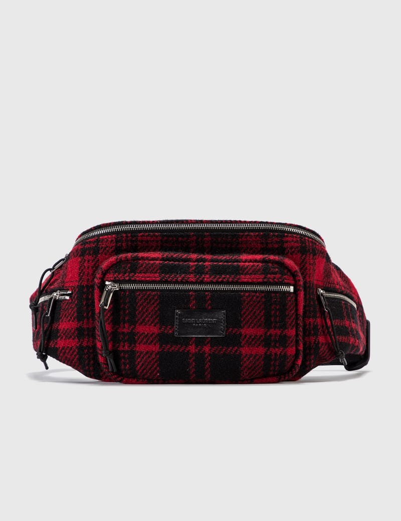 Saint Laurent Flannel Wool Waist Bag