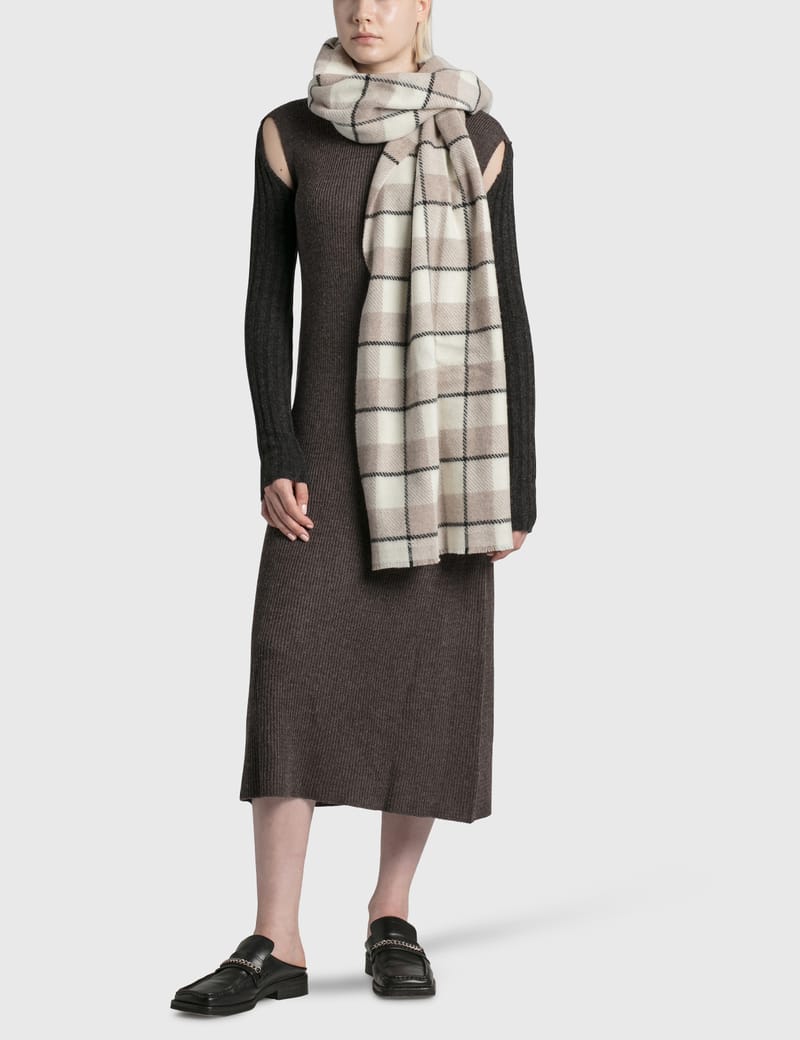 Acne Studios - Cassiar Check Narrow Scarf | HBX - Globally Curated