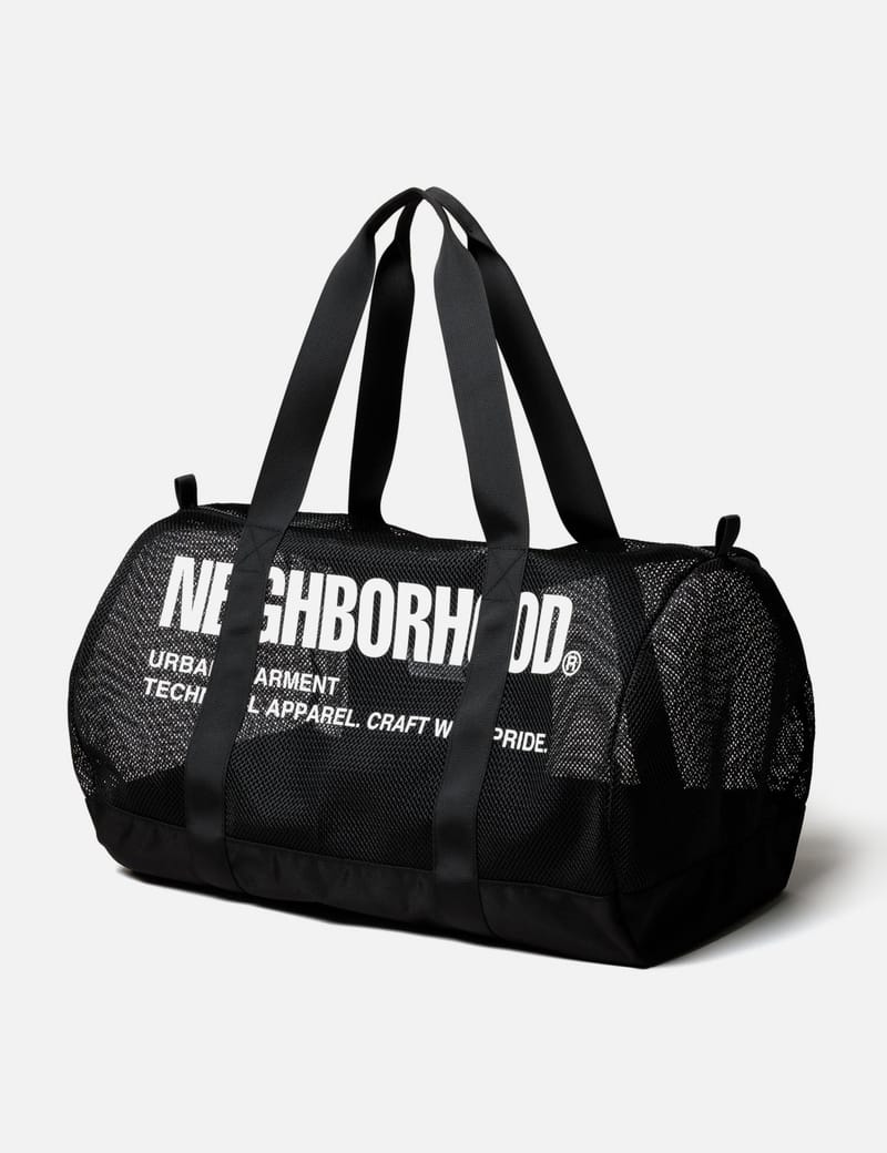 NEIGHBORHOOD Mesh Boston Bag - 軽量で実用的なブラックのメッシュ