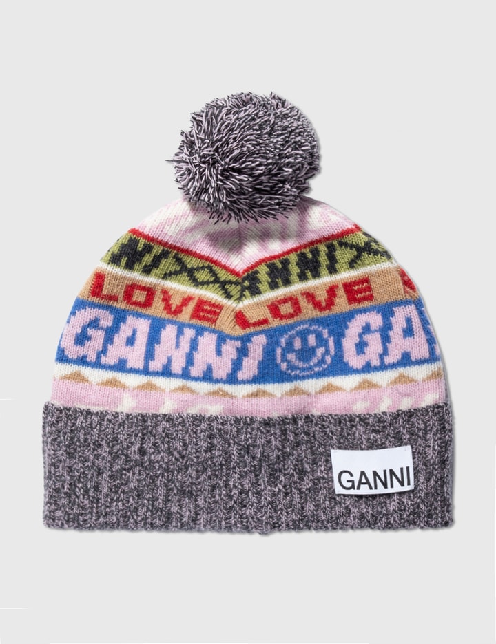 Ganni Graphic Wool Beanie HBX Globally Curated Fashion and