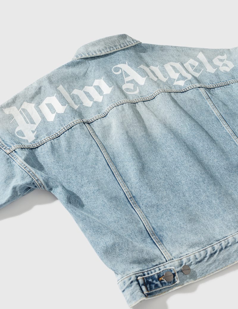 Palm Angels - Curved Logo Denim Jacket | HBX - Globally