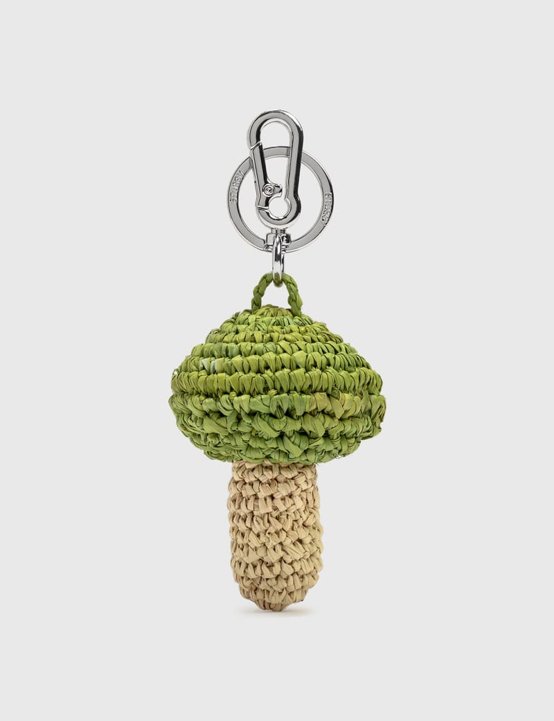 Stüssy - Mushroom Raffia Keychain | HBX