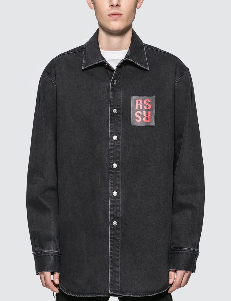 Raf Simons - Logo Denim Shirt | HBX - Globally Curated Fashion and