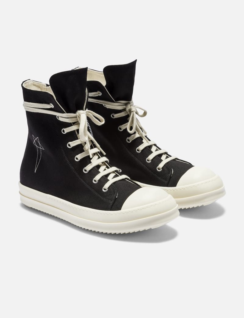 【関税込・国内発送】Rick Owens DRKSHDW hollywood sneaks Rick Owens DRKSHDWのブラック Hollywood Double Bumper Low