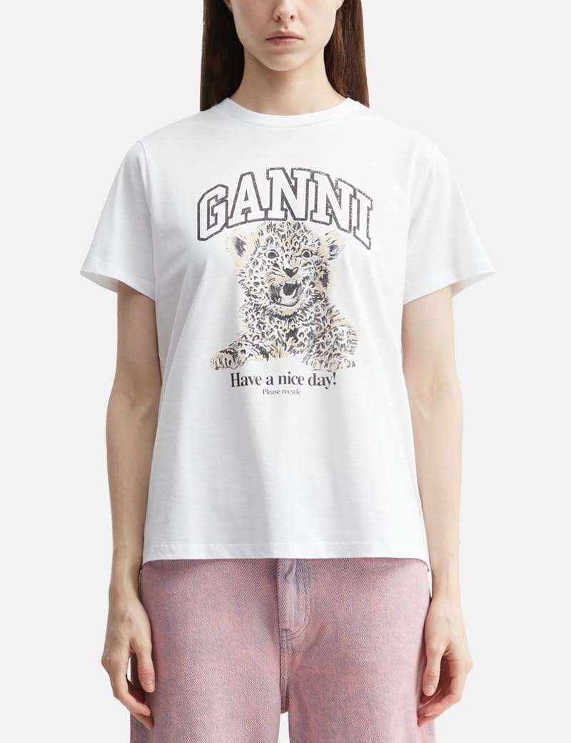 Ganni - White Relaxed Cherry T-Shirt | HBX