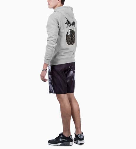 Stüssy - Heather Gray Gold Flake 8 Ball Hoodie | HBX