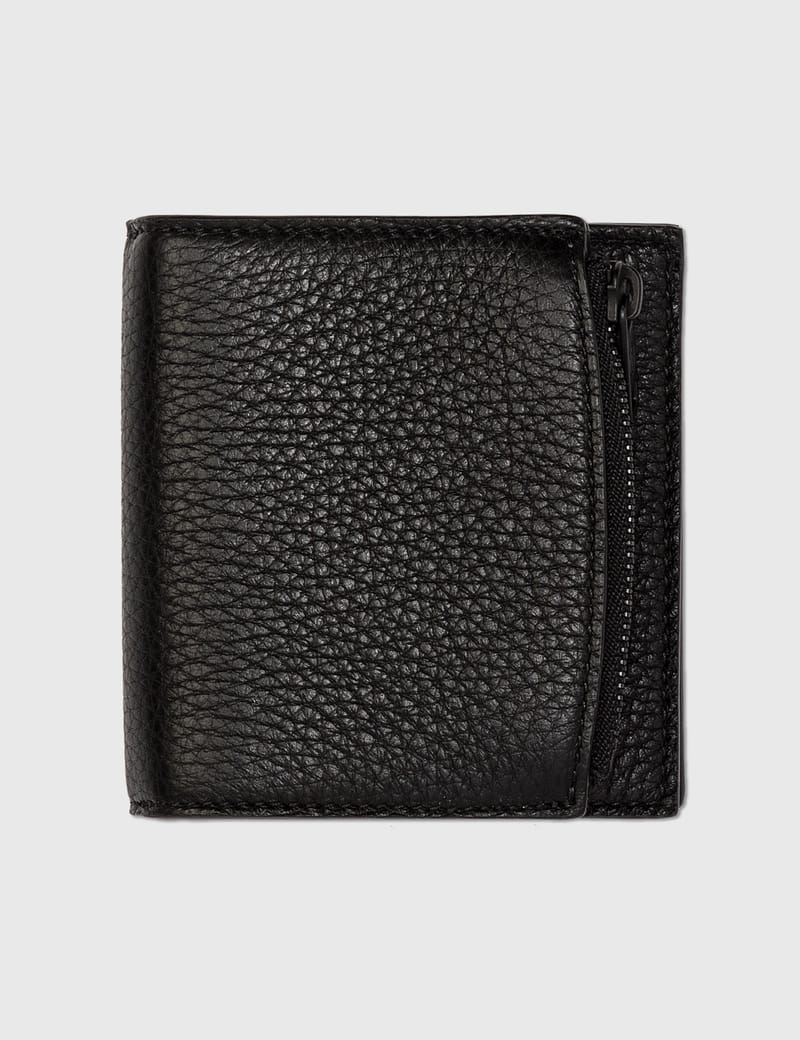 Maison Margiela - Folded Grain Leather Zip Wallet | HBX - Globally