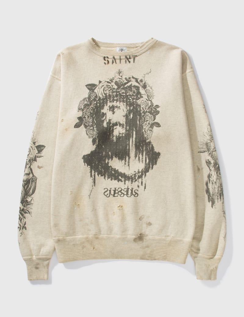 Saint Michael - Saint Michael x Kawamura Jesus Sweatshirt | HBX