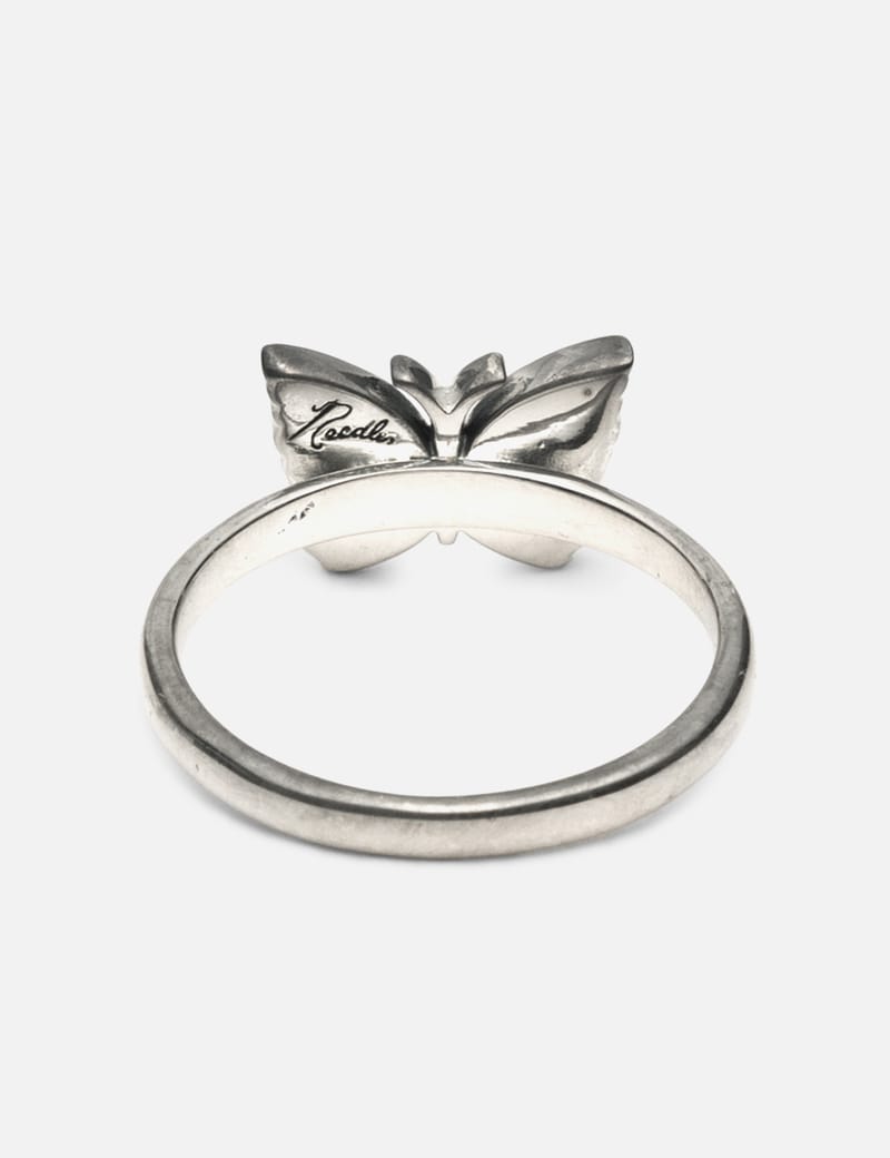 Needles Ring - 925 Silver - 蝶モチーフが映える、洗練された925