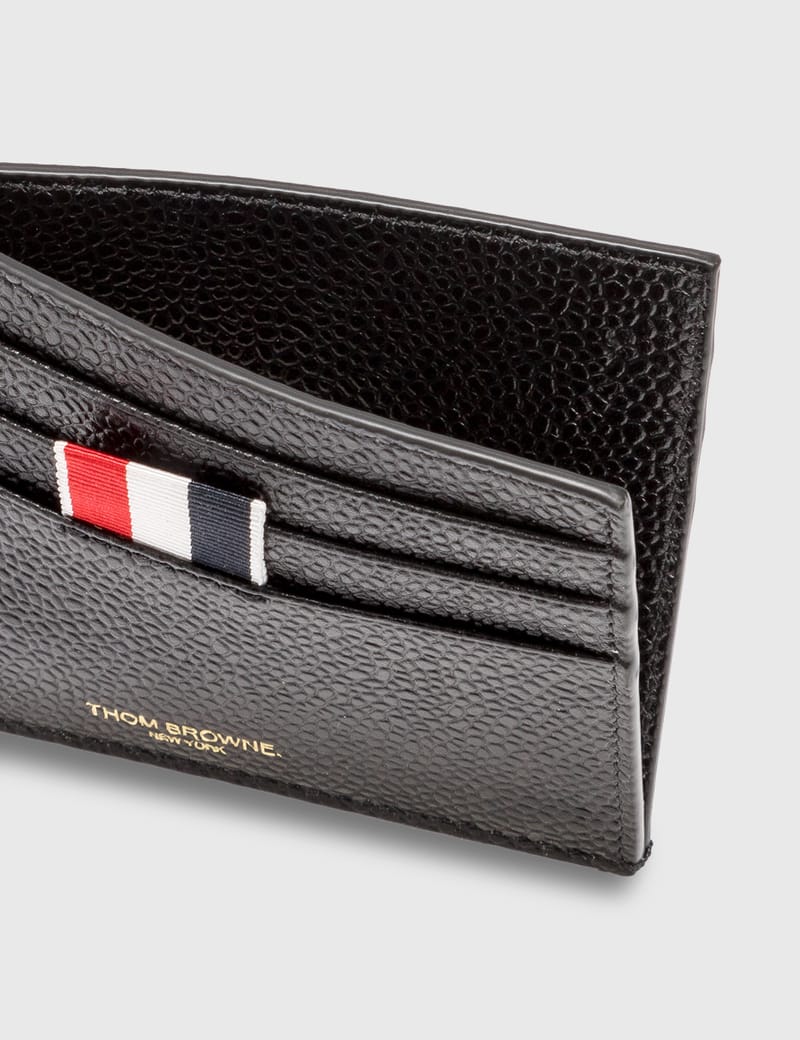 カードケース・名刺入れ Thom Browne LOGO CARDS HOLDER Pebble Grain 4-Bar Single Card Holder | Thom Browne